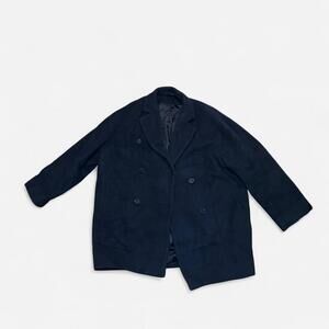 COS Navy blue Manteco wool double-breasted blazer